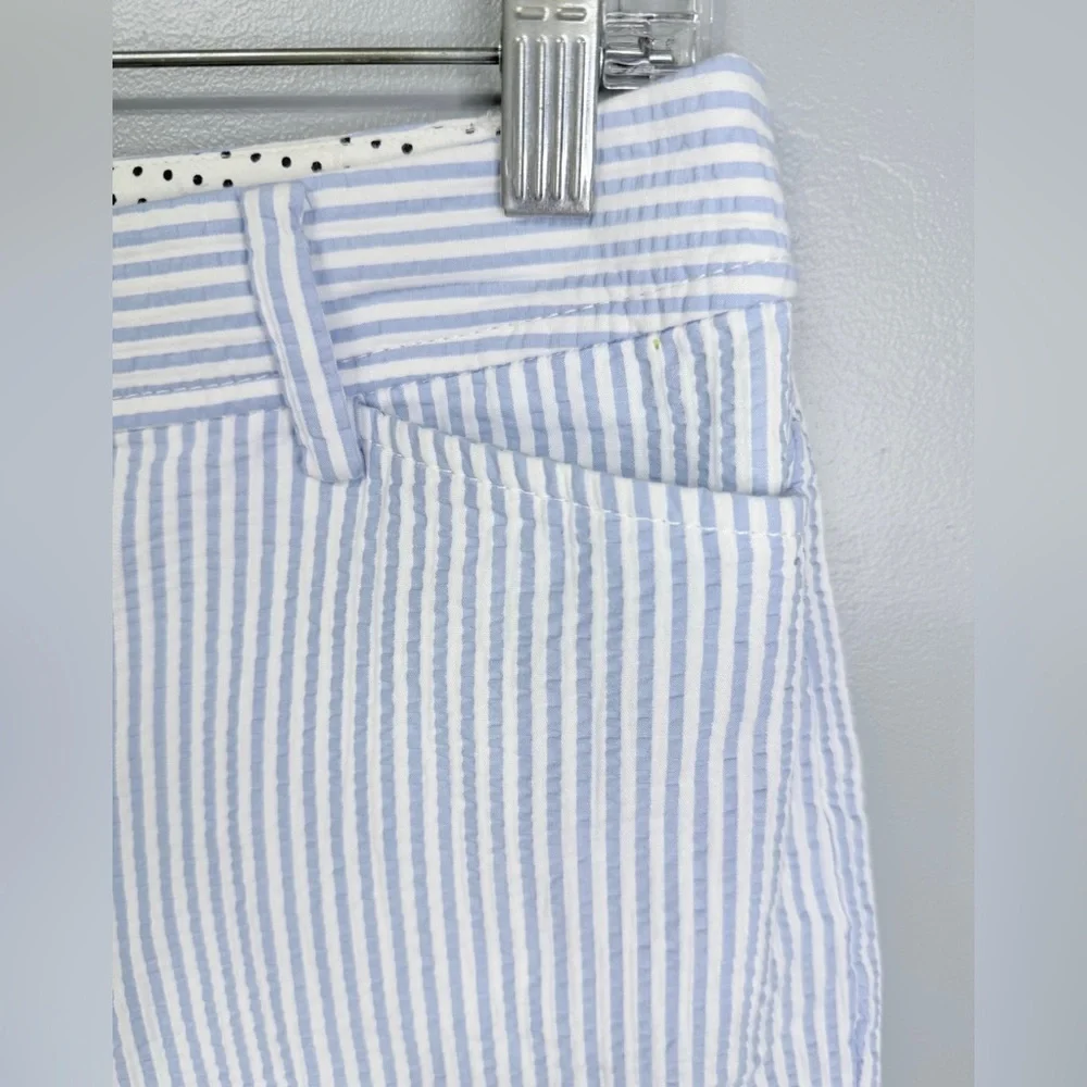 #12)  Talbots Blue and White Striped Women 9” Shorts
